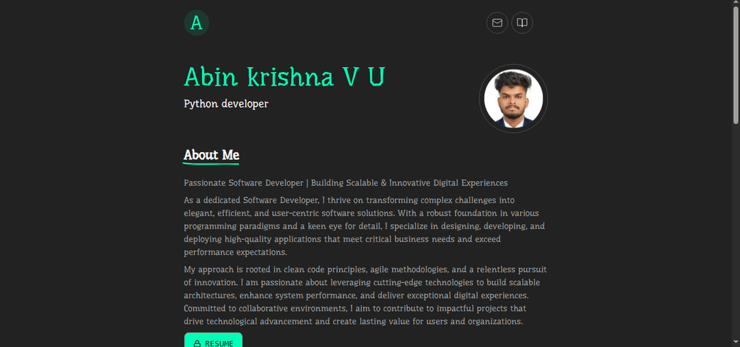 Abin Krishana V U EnteProfile